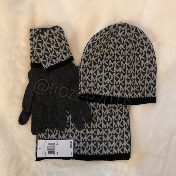MICHAEL Kors Set •Scarf Hat Gloves •Brand New - Picture 2 of 7